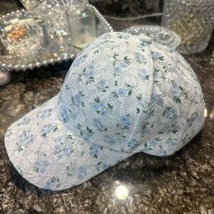 Spring Floral Lace Patterned Hat, Never Worn.